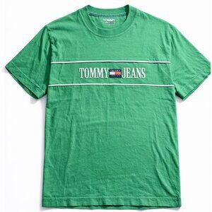 Tommy Jeans Green Logo T-Shirt Midium Classic Oversize Fit
